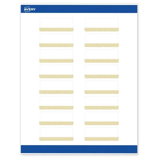 Avery Printable Rectangle Address Labels with Sure Feed Technology, Pre-Printed Gold Lace Trim Pattern, Matte White, 1" x 2-5/8", Laser & Inkjet Compatible, 160 Total {1}
