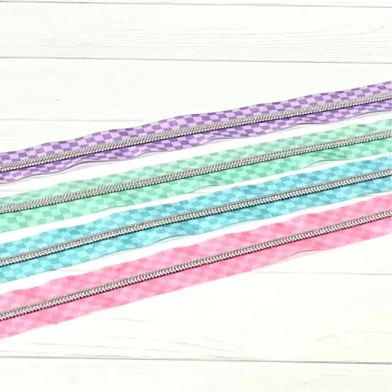 Tonal Check tape with Silver teeth {7}