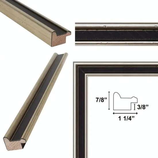 Gothic Antique Silver Espresso Picture Frame Vintage 40x40 frame {5}