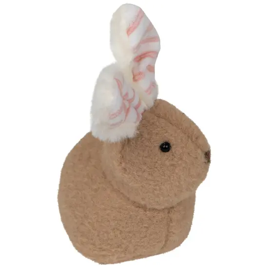 Northlight Plush Rabbit with Striped Ears Easter Figurine - 9" Brown {5}