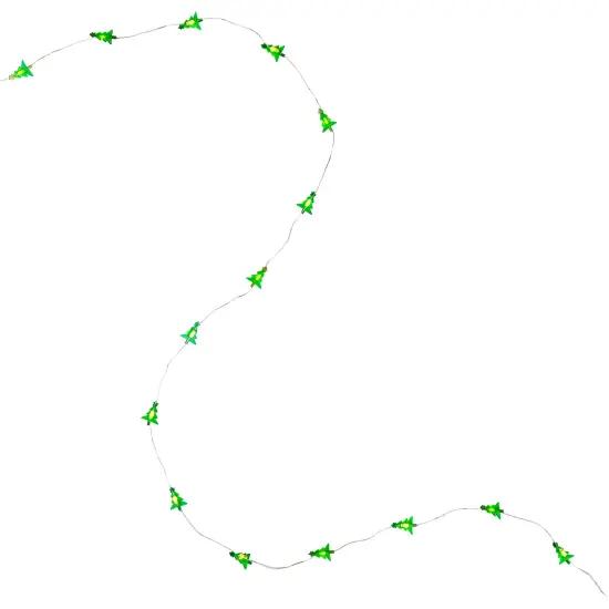 Northlight LED Christmas Tree Micro Fairy Lights - Warm White - 6' Silver Wire - 20ct Green {7}