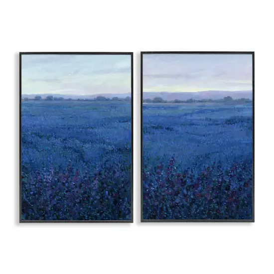 Stupell Industries Flowering Field Purple Haze 2 pc Framed Giclee Wall Art Set Design by Tim Otoole {1}