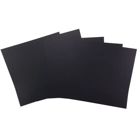 Cardstock 12 x 12 Paper Pack - 110 lb Card Stock for Crafts, Cardmaking, Scrapbooks - 50 Heavyweight Double Sided Sheets - Solid Core, 300 GSM, Midnight Black {3}