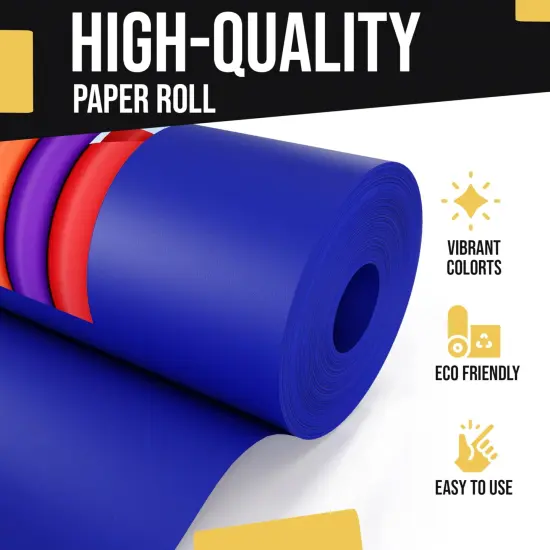 Kraft Paper Roll 36" X 1320" (110' Ft) Colored Paper Roll - Packing Paper Roll - Craft Supplies - Kraft Wrapping Paper Perfect as Shipping Paper Craft Paper Roll by Crown Display Blue {2}