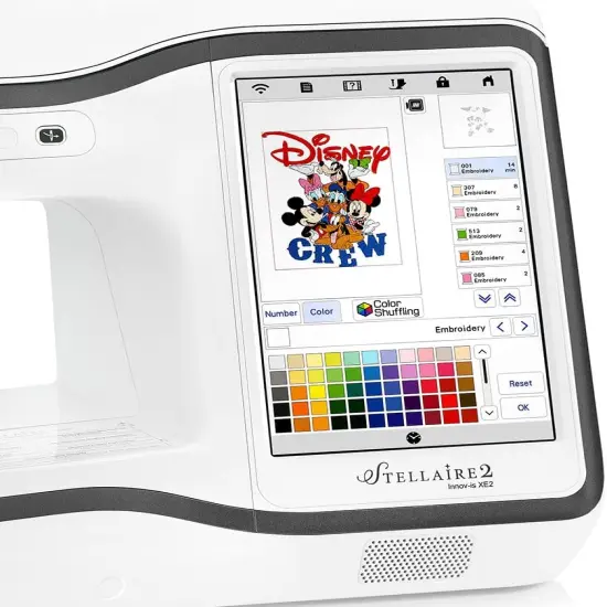 Brother Stellaire Innov-&iacute;s XE2 Embroidery Machine, 14" x 9.5" Field Size - Includes BES Lettering Software + Brother Best 100 Embroidery Thread Kit + Magnetic SAMF300 Hoop + Embroidery Magic Video {5}