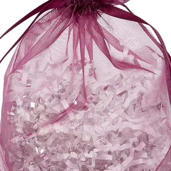 Wide Round Flat Bottom Organza Bags 6 1/2 '' X 4 '' X 7 '' for Gift Bags Plum {4}