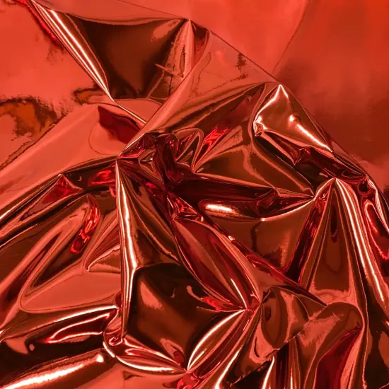 1 Yard Chrome Reflective Mirror Vinyl Fabric For Handbags Upholstery Crafts 54 Inch Width Rose Gold {5}