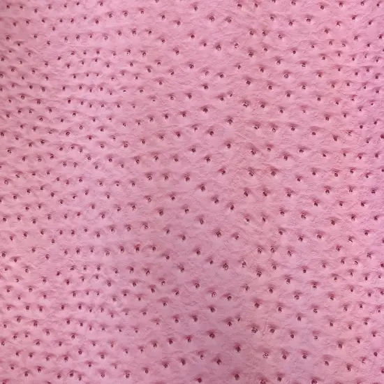 1 Yard Faux Leather Vinyl Fabric Ostrich Texture Upholstery Handbags Wallets 54" Width Bubble Gum Pink {1}