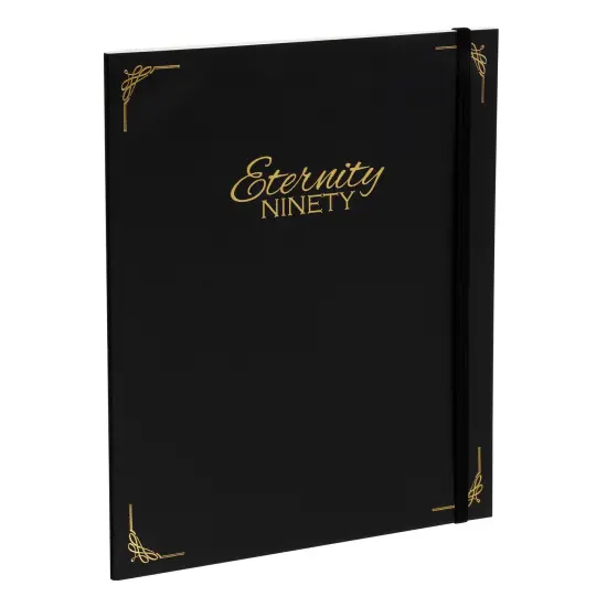 New York Central Eternity Ninety Flat Book - 8x10" Sketch Watercolor Journal - Black Soft Paperback Cover - Watercolor Sketchbook Journal w/ Elastic Band,10 Sheets 100% Cotton, 90 lb Cold-Pressed {1}