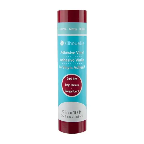 Silhouette 9" x 10' Permanent Vinyl Glossy Dark Red {1}