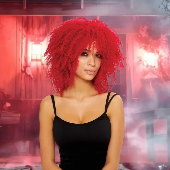 Coolness Women's Costume Wig - Neon Red {3}
