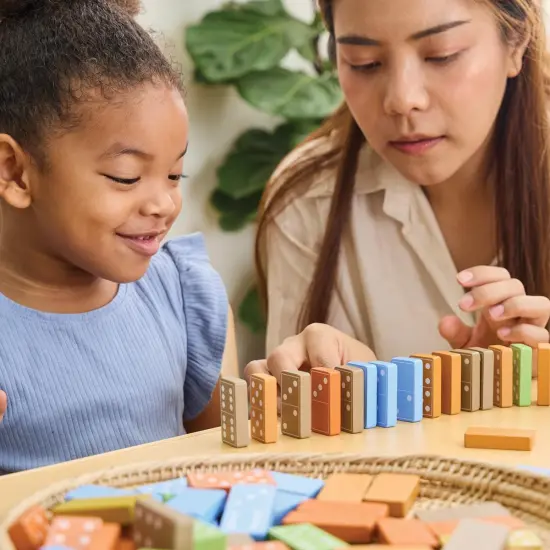 Kaplan Early Learning Company Wooden Dominoes - 168 Pieces {3}