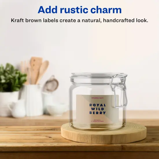 Avery Kraft Brown Rectangle Labels with Sure Feed, 2" x 3.5" {2}