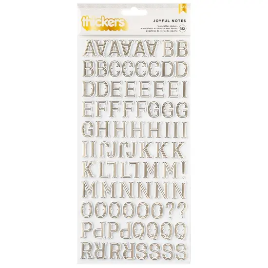 Pink Paislee Joyful Notes Thickers Stickers 182/Pkg-Gold Foil Alpha {1}