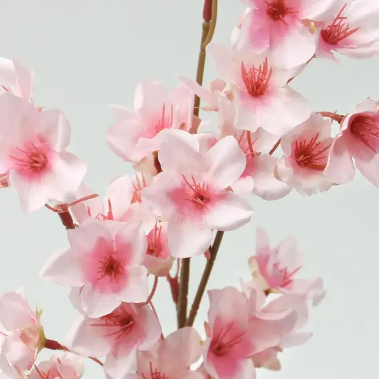 6PCS Artificial Cherry Blossom Flowers, Pink Faux Peach Blossom Branches Stems Silk Fake Flowers 15.7&rsquo;&rsquo; for Home Kitchen Wedding Party DIY Garden Decorations {4}