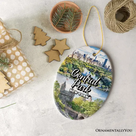 Serene Central Park New York Landmarks Ornament, American Urban Oasis Heritage Gift and Travel Souvenir {7}