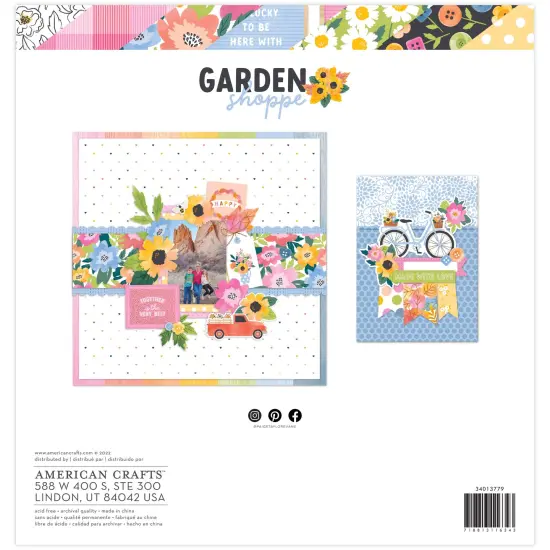 Paige Evans Single-Sided Paper Pad 12"X12" 48/Pkg-Garden Shoppe {3}