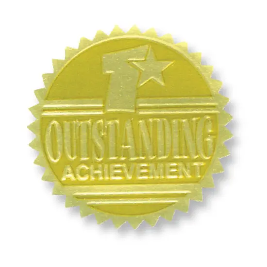 Gold Foil Embossed Seals, Outstanding Achievement {1}