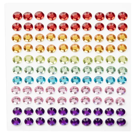CousinDIY Acrylic Adhesive Gems 6mm-Rainbow {3}