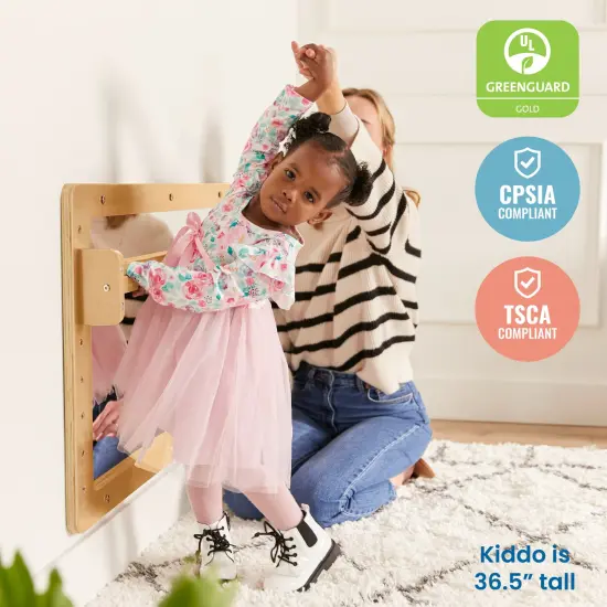 Wall-Mounted Coordination Mirror, Balance Mirror Natural {6}