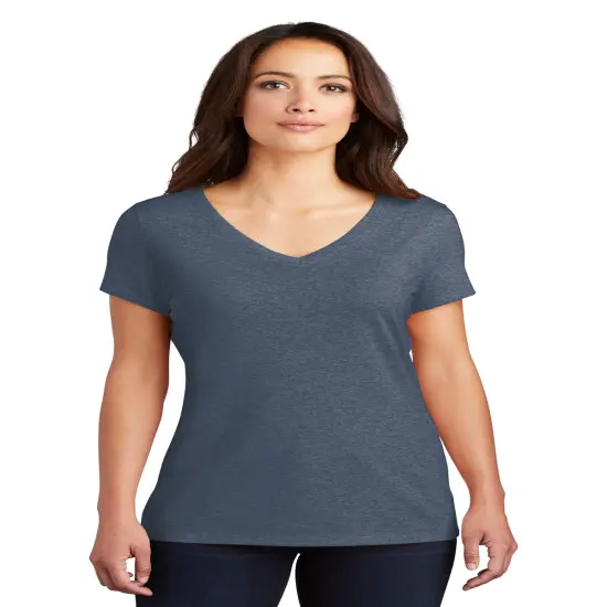 District&reg; Women&rsquo;s Perfect Tri V-Neck Tee Navy Frost {1}