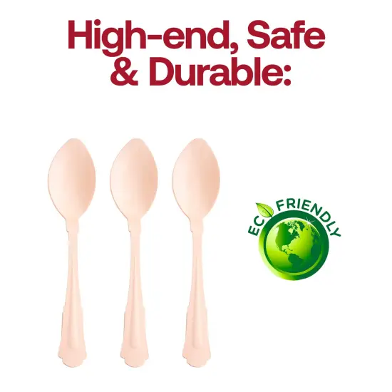 Silhouette Birch Wood Eco Friendly Disposable Dinner Spoons (600 Spoons) {4}