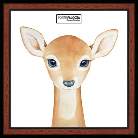 Simple Brown Picture Frame - UV Acrylic, Foam Board Backing, Hanging Hardware {4}