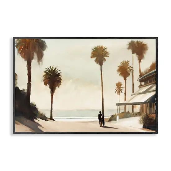Stupell Industries Tropical Café Del Mar Framed Giclee Wall Art Design by Noah Bay {1}