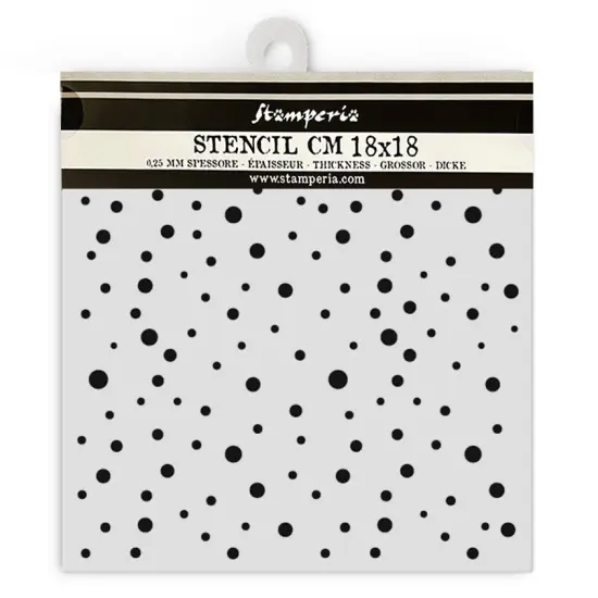 Stamperia Stencil 7"X7"-Classic Christmas Dots Pattern {1}
