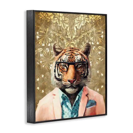 Stupell Industries Stylish Tiger Gold Wall Framed Giclee Wall Art Design by Svetlana Aleynikova {3}