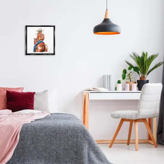 Stupell Industries Fashionable Chic Cowgirl Floater Framed Canvas Wall Art Design by Amanda Greenwood {2}