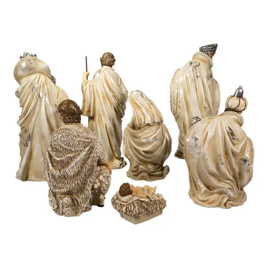 Kurt Adler 3-13-Inch Resin Nativity Table Piece, 7 Piece Set {3}