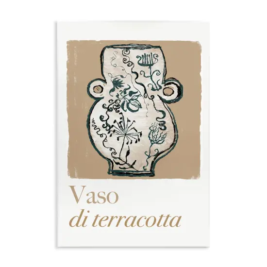 Stupell Industries Natural Terracotta Vase Wall Plaque Art Design by cartissi {1}