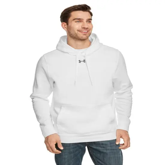 Under Armour&reg; Men's Hustle Pullover Hooded Sweatshirt CRBN HT/ GRY {3}