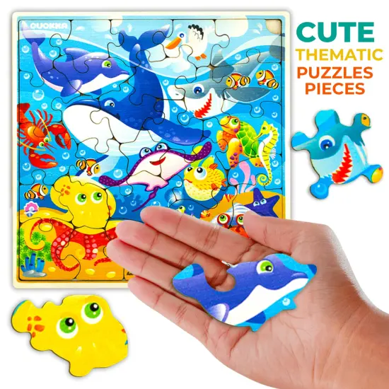 28 Pieces Wooden Puzzles for Kids | Ocean {4}