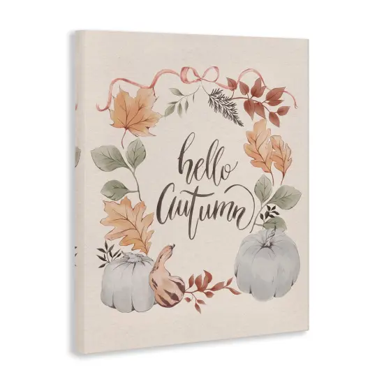 Stupell Industries Hello Autumn with Garland Canvas Wall Art Design by Andrea Jasid Grassi {3}