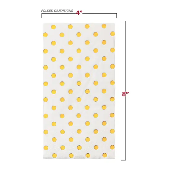 Durable White with Gold Dots Paper Dinner Napkins (600 Napkins) {3}