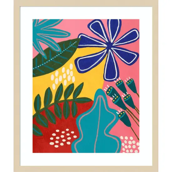 Bold Tropica II by Regina Moore Wood Framed Wall Art Print {1}