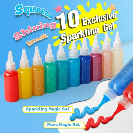 Magic Water Elf Toy Kit, Aqua Fairy Water Gel Kit-20 Magic Gel&10 Animal Molds&ndash;Make Your Own Water Pets & Squishy Toys&ndash;Fun Summer DIY Craft Kit, Birthday Gifts & Party Favors for Kids Ages 3+ {4}