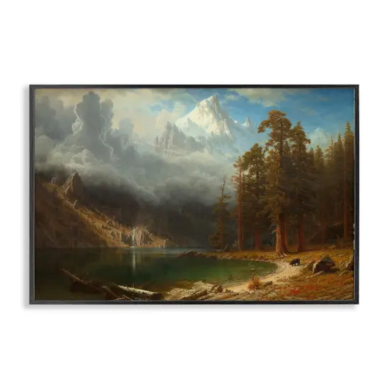 Stupell Industries Classical Bierstadt Mount Corcoron Framed Giclee Wall Art Design by one1000paintings {1}