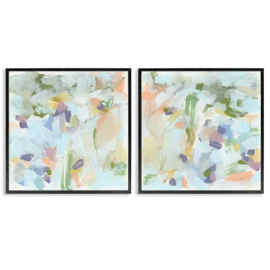 Stupell Industries Pastel Abstract Expressions 2pc Framed Giclee Wall Art Set Design by June Erica Vess {1}