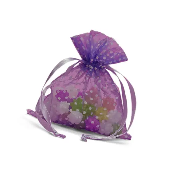Polka Dot Organza Bag 3" x 4" Chic Gift Packaging {3}
