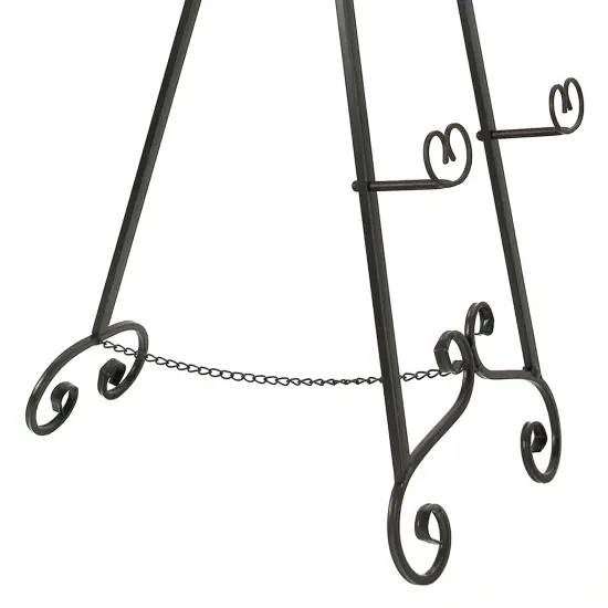 Large 50 Inch Tall Wrought Iron Display Easel Metal Art Stand {6}