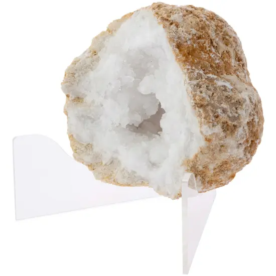 Plymor Clear Acrylic Low-Profile Curved Display Easel for Geode, Mineral or Crystal Cluster, 1.875" H x 4.375" W x 4.5" D {3}