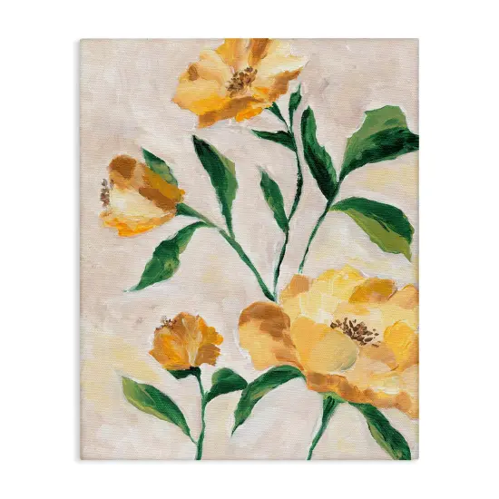 Stupell Industries Yellow Camellia Blossoms Canvas Wall Art Design by Nikita Jariwala {1}