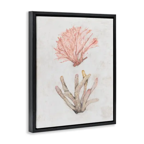 Stupell Industries Peach Coral Pieces Floater Framed Canvas Wall Art Design by Filippo Ioco {3}