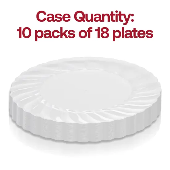 Clear Flair Plastic Appetizer/Salad Plates - 7.5" (180 Plates) {4}