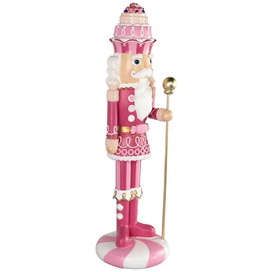 Northlight Pastel Candy Nutcracker King Christmas Figure - 21.5" - Pink {5}