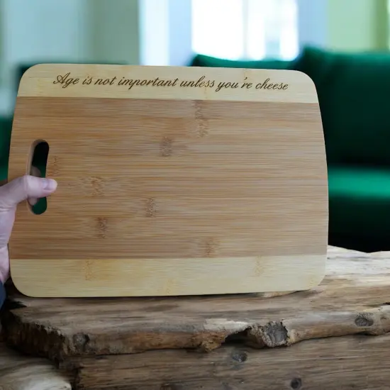 Age is not important unless you're cheese Cutting Board Bamboo CTCBTT14 {6}
