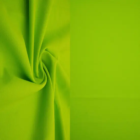 1 Yard Solid Techno Crepe Fabric, Heavy Stretch 58/60" Wide for Apparel LIME GREEN {1}